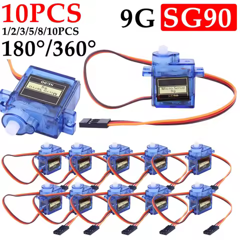 1-10pcs SG90 Small Servo 180 ° 360 ° Motor Micro Servo 9G Servo Motor for RC Robot Arm Helicopter Ai