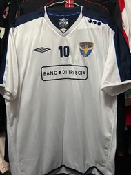 布雷西亞 Brescia 2002/03 Umbro 白色練習球衣 L 碼 10號 巴治奧 Baggio