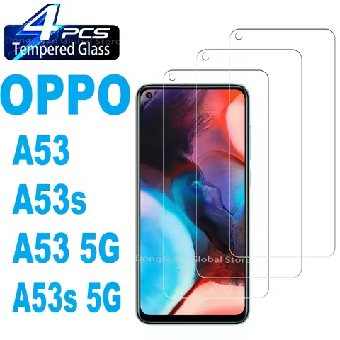 1/4Pcs Tempered Glass For OPPO A53 / A53s / A53 5G / A53s 5G Screen Protector Glass Film