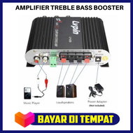 Mini HiFi Stereo Amplifier Treble Bass Booster 12V 20W / Amplifier Aktif Stereo Full Bas Toa Rumah M