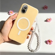 2 in 1 Case for realme C67 4g c75 c75x c71 C65 phone case pearl bracelet hard shell for girls new ph