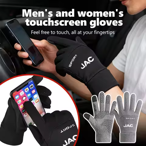 For JAC Car Logo Autumn Winter Men's Women's Gloves Touchscreen Long Finger Gloves J3 J2 S5 A5 J5 J6