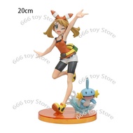 【CW】 Pokemon Figures Hilda And Tepig Parter May MudkipOak Eevee Selene RowletChikoritaModelsGifts fo