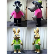 Long-eared Rabbit Inflatable Doll Costume Big Big Big Big Big Wolf Cartoon Doll Costume Russian Anim