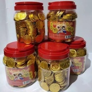 Small gold dollar coin chocolate 1 jar contains 200 pcs