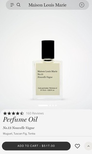 Maison Louis Marie No.13 Nouvelle Vague  Perfume Oil香水油