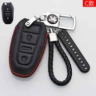 เคสกุญแจรถยนต์ Peugeot 2008 สำหรับผู้ชายและผู้หญิง ซองกุญแจรถยนต์ E2008 แบบเรียบง่าย หนังวัว ของใช้ร