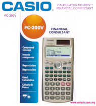 CASIO CALCULATOR FC-200V FINANCIAL CONSULTANT - * FC-200V *