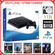 Máy game Ps4 Slim 1TB cài 15 game theo yêu cầu (GOW ragnarok Pes25 FIFA 25 Gta 5) - chính hãng Sony 