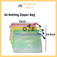 A5 Netting Zipper Bag