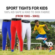 ROOFLESS Seluar Tight Budak Lelaki Putih Tight Pants Kids Soccer Seluar Fit Budak Lelaki Seluar Bola