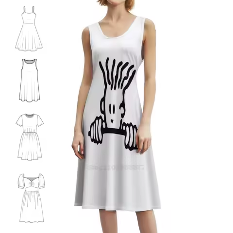 Fido Dido Bohemian Sleeveless Dress For Women Print Beach Party Dresses Fido Dido Fido Dido Retro Ca