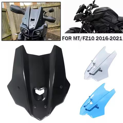 Motorcycle Wind Deflector Pare-Brise Windscreen With Bracket For Yamaha FZ-10 MT-10 2016-2020 2021 F