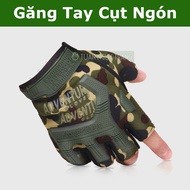 Găng tay cụt ngón rằn ri CS đi phượt tập gym đi rừng