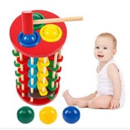 Wooden Zigzag Stair Ball Smasher - Tornado Stair Ball Smasher for Children