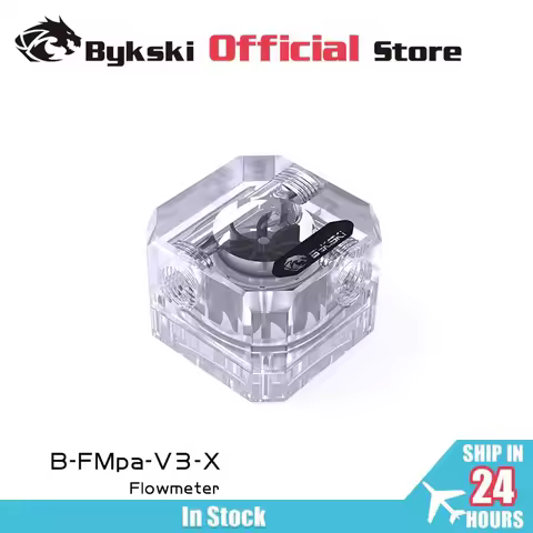 Bykski Acrylic Flow Meter G1/4 Thread Water Cooler Flow Meter Coolant Filter Indicat Computer Cooler