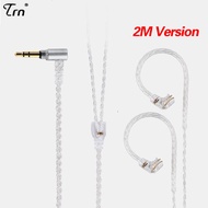 TRN Cáp Tai Nghe Thay Thế A2 Dây Tai Nghe Âm Thanh Nâng Cấp 3.5Mm Mạ Bạc Cáp Tai Nghe MMCX/SPin/2Pin