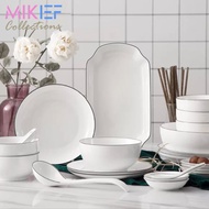 Mikief Collections - Classic French Collections Dinnerware - Plate Bowl Spoon