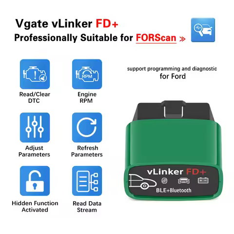 Vgate vLinker FD+ ELM327 FORScan For Ford Bluetooth 4.0 OBD2 Car Scanner Diagnostic Tool ELM 327 BLE