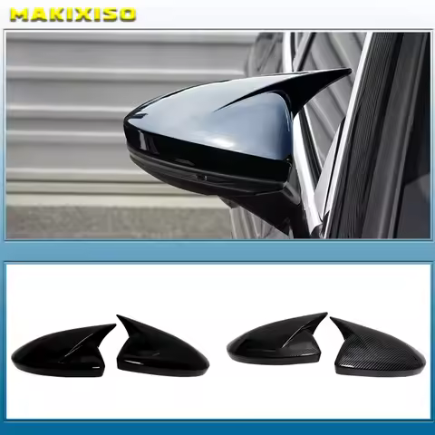 Pair Side Wing Mirror Cover for Audi A6L C8 A6 S6 A7 S7 A8 2019-2025 Add On Side Rear View Mirror Ca