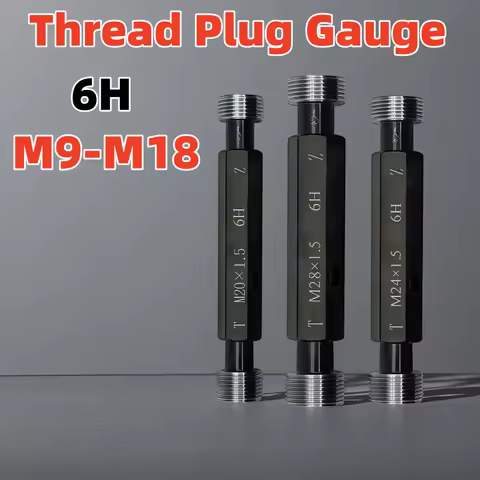 1PCS M9-M18 steel Mer-cury Gage Metric Fine Thread Plug Gauge High Quality wholesale 6H M9M10M11M12M