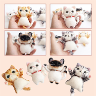 (PQMK) Needle Felting Kit - Felting Set Kit for Beginners Adult4 Pcs DIY Cat Brooch Wool Felting Set