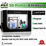 3D Printer Enclosure for Bambu Lab A1 Combo, Fireproof,Noise Reduction,Constant Temperature Control 