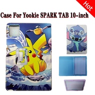 For Yookie SPARK TAB 10 Inch Android 13 Tablet 5G 10.1'' High Quality PU Leather Stand Flap Cute Car