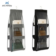 MLADEN 6/8 Pocket Wardrobe Closet Storage Bag - Grey / Black（2 Sizes）