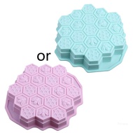 Top 19 Cells Bee Honeycomb Shaped 3D Soap Molds Silicone Bee Hive Moulds for Baking