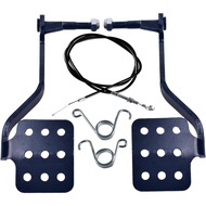 Go Kart Brake Throttle Pedals with Automotive Steering Wheels, Upgrade 71" Cable with Return Springs