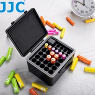 JJC Large Capacity Battery Case with Power Tester For Vertical Organizing &amp; Storing AA / AAA / 18650 Battery, Double A and Triple A Battery Water-resistant Protective Box