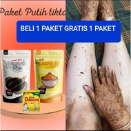 ( BELI 1 GRATIS 1) PAKET PUTIH MAMA REZKY LULU KAYU BANGKAL DAN REMPAH HITAM / LULUR VIRAL