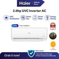 [5 Star] Haier 2.0HP UV Ray Inverter R32 Smart Clean Air Conditioner / AirCond / 冷气 HSU-19VQC23