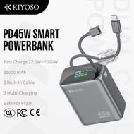KIYOSO PD45W CCC Powerbank 15000mAh Smart Powerbank Fast Charging Powerbank Quick Charge Multi Charg