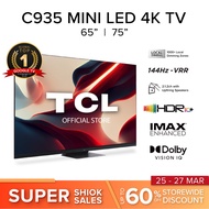 TCL C935 Mini LED | 4K TV Google TV 65 75 inch | 144Hz VRR | Dolby Atmos | Dolby Vision | IMAX Enhanced | HDR 10+