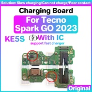 With ic Usb Charge Board for Tecno Spark GO 2023 KE5S Charger USB Charging Port Board Dock Plug Sock