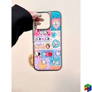 Patchwork graffiti Dalmatian for Apple 16Promax 15PRO 14Plus 13Promax Epoxy Electroplated Phone Case