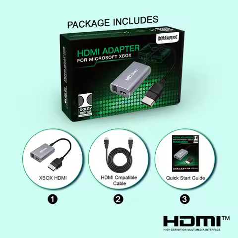 BitFunx YPBPR To Digital HDMI™ Converter 5.1 Dolby Video Audio Adapter For Xbox HDMI™ Adapter For Mo