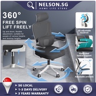 NELSON Ergonomic Office Chair Mesh Office Chair with Headrest Office Chair with Lumbar Support