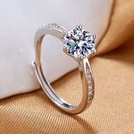 Ring MoissaniteWanita 925 SilverRing 1.ct ,2.ct