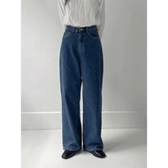 Codibook|Korea inchant me 519 Dark Blue High Waist Wide Denim Trousers Jeans Women's Clothing