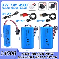 14500 Battery 3.7V / 7.4V 500mAh 4000mAh 4800mAh Rechargeable Battery RC CAR BATERI SM‑2PIN SM‑3PIN 