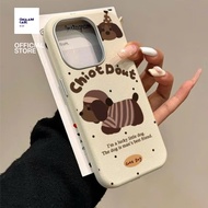 Ốp Vân Da Viền Camera Bạc - Little Dog iphone samsung vivo oppo xiaomi 7 8 plus 11 12 13 14 15 16 pr