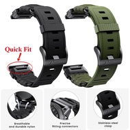 26mm Umbrella Rope Woven Nylon Strap Sports Wristband Quick Fit Band For Garmin Fenix 7X 6X Pro 5X Plus 3 3HR 2 Tactix 7 Pro Delta Solar