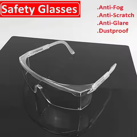 Clear Safety Work Glasses Anti-Fog Scratch Resistant Wrap Around Lenses ANSI Z87 Certified UV Protec