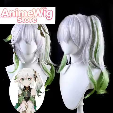 Genshin Impact Cosplay Nahida Wig Lesser Lord Kusanali Nahida Cosplay Hair Heat Resistant Hairs Wome