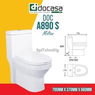❡✻[Limit to 1 Unit Per Order] DOCASA COMO / MILTON One Piece WC Toilet Bowl S Trap Wash Down Water Closet 10 Inch 250mm