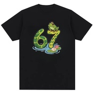 Frog 67 or 67th Birthday Cool Meme Men's Fashion Gothic Printed Cotton T-shirt