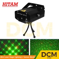 Mini Laser Stage Lighting Sensor Musik Lampu Disco / Panggung / Party